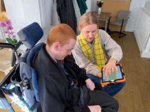 Discovery carer with a Person we support