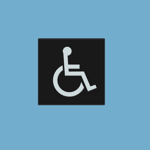 Disabled toilet sign