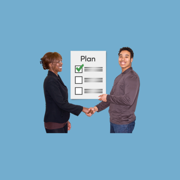 person being supported with plan