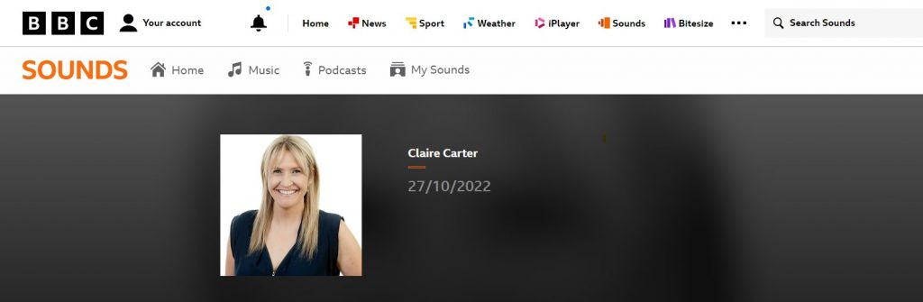 Claire Carter BBC Radio Show